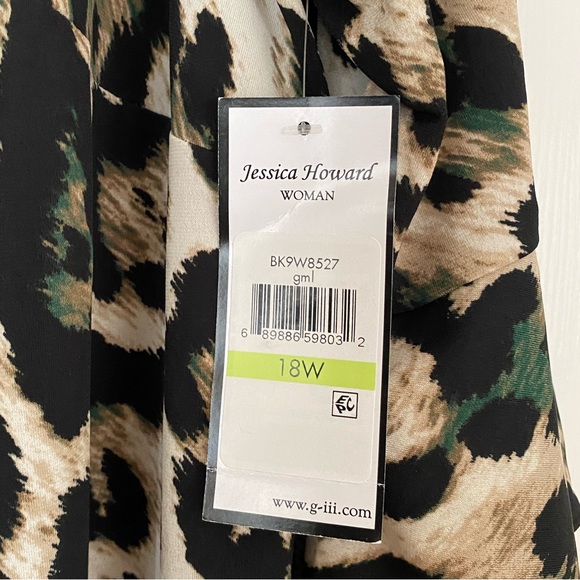 Jessica Howard Plus Size Animal Print Dress NWT - Picture 5 of 5